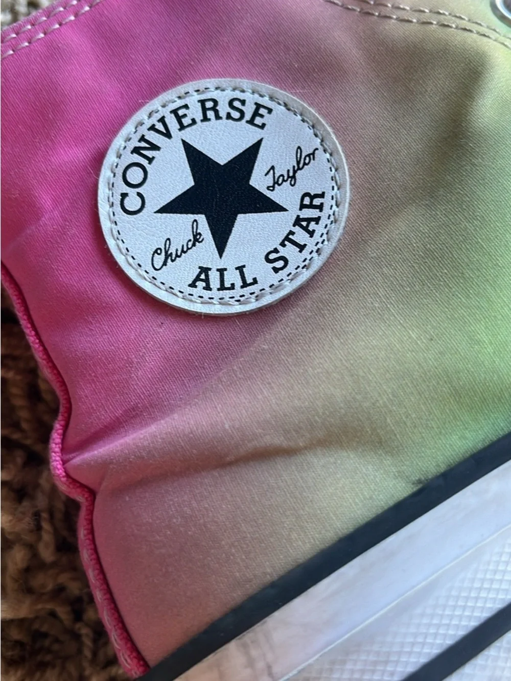 Converse Kids High-Top Sneakers - Pink, Green, Blue Gradient